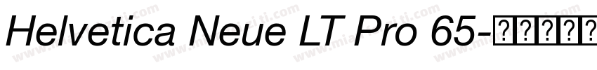 Helvetica Neue LT Pro 65字体转换
